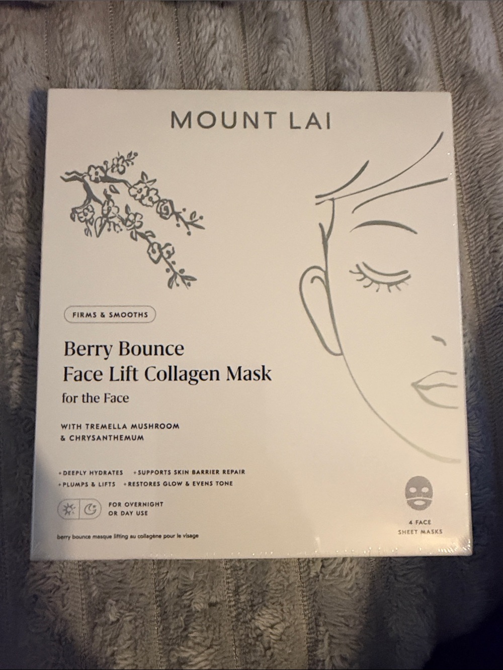 Berry Bounce Face Lift Collagen Mask - White